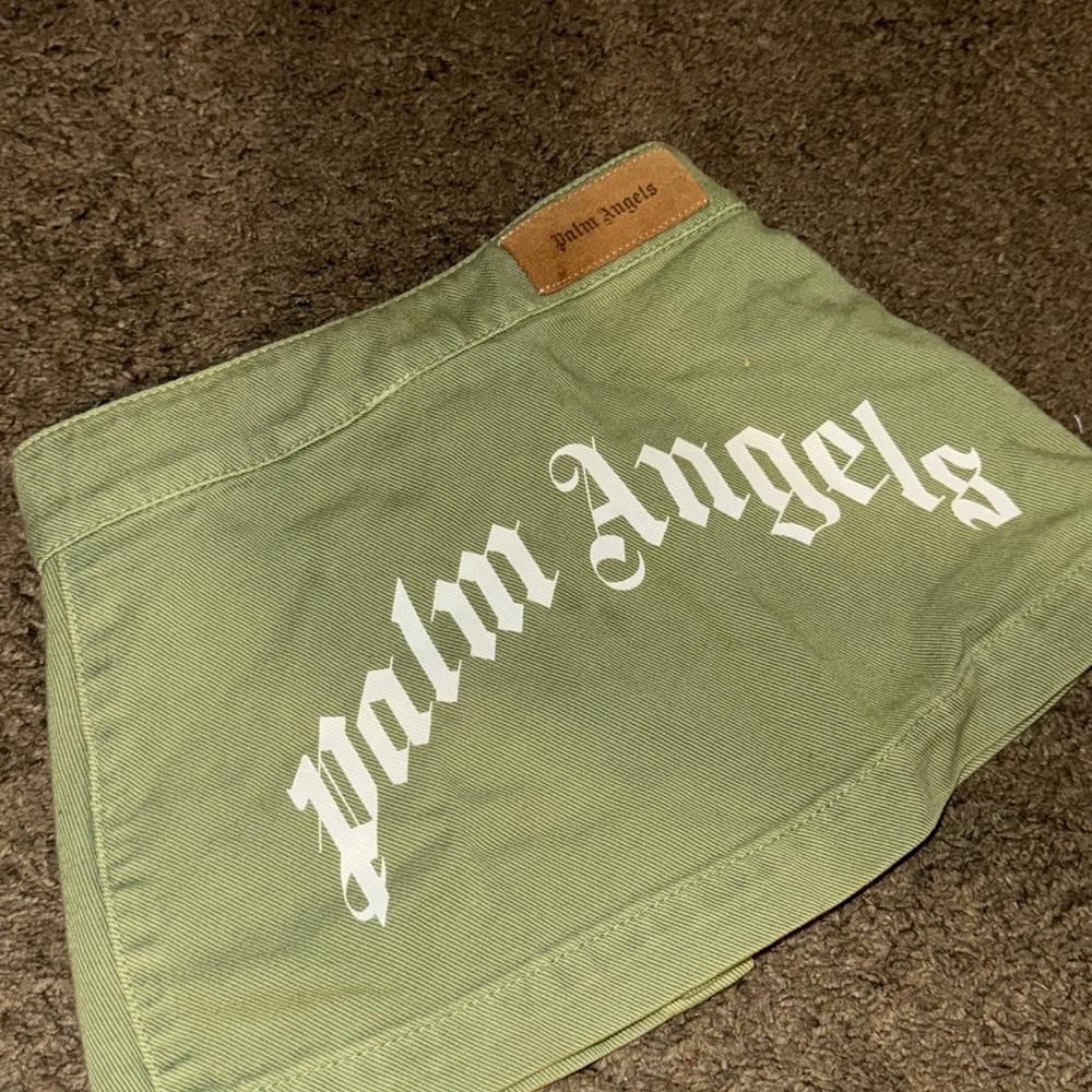 Palm Angels Green Kids Skirt